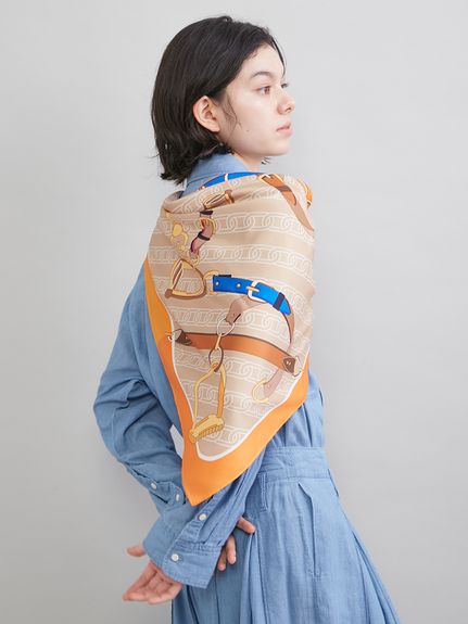 ベルトモチーフ柄スカーフ(スカーフ・バンダナ)｜ファッション雑貨