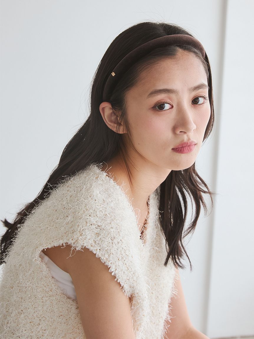 ベロアリボンカチューシャ(ヘアアクセサリー)｜アクセサリー｜Mila