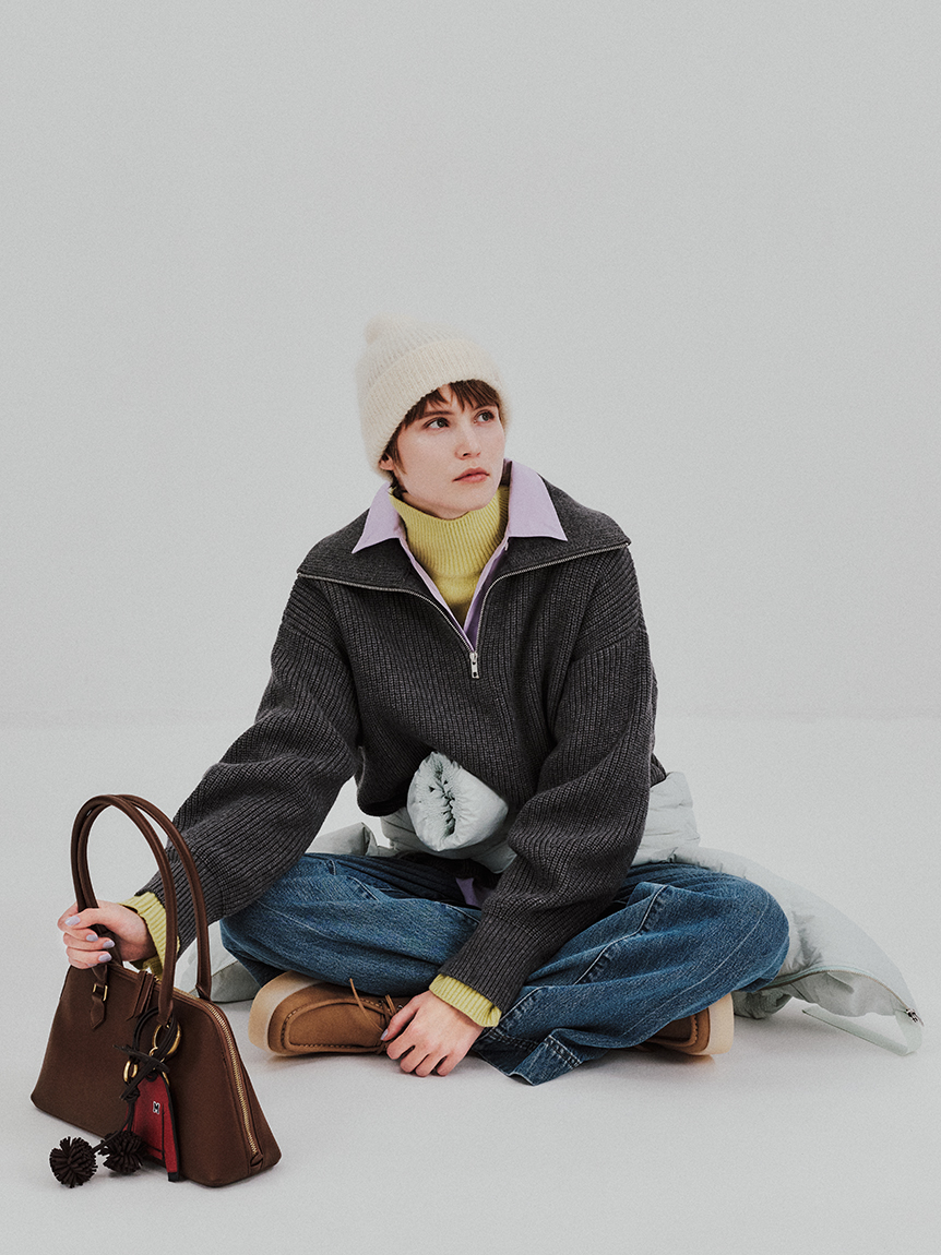 M刺繍ニット帽(帽子)｜Mila Owen（ミラオーウェン）の通販サイト 【公式】