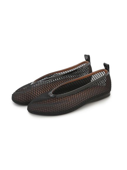 ラウンドトゥメッシュバレエシューズ(フラットシューズ