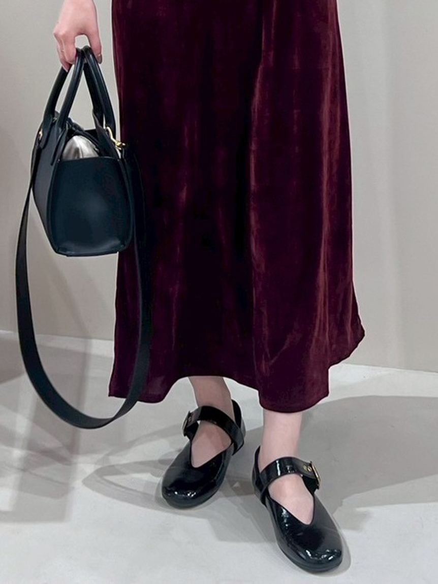 ワイドベルトバレエシューズ(パンプス)｜シューズ｜Mila Owen