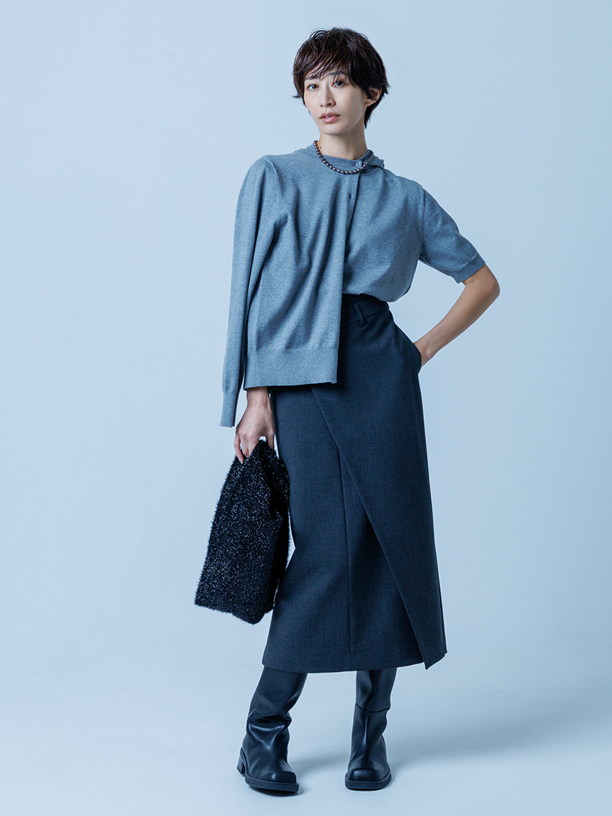 スクエアトゥロングブーツ(ブーツ)｜シューズ｜Mila Owen（ミラ