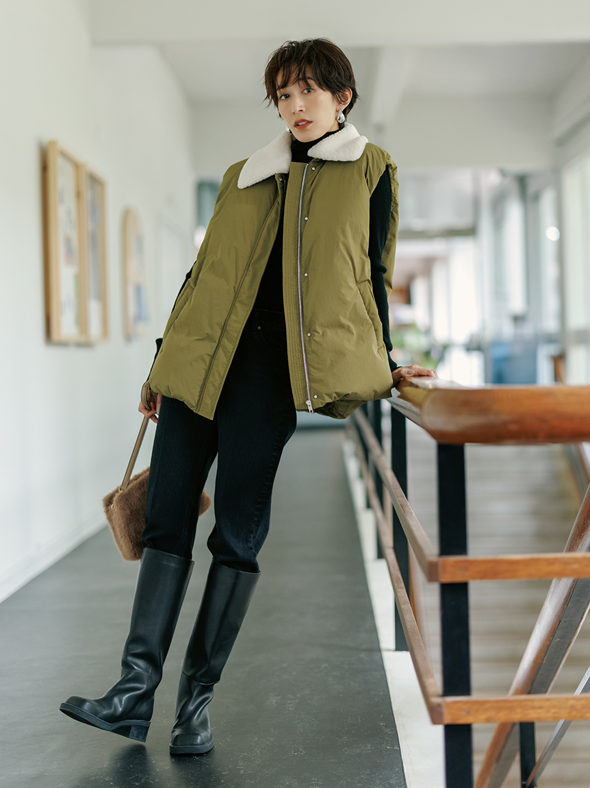 スクエアトゥロングブーツ(ブーツ)｜シューズ｜Mila Owen（ミラ