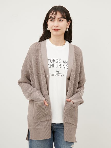 リネン混Vネックカーディガン(カーディガン)｜トップス｜Mila Owen 