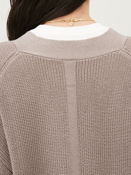 リネン混Vネックカーディガン(カーディガン)｜トップス｜Mila Owen  