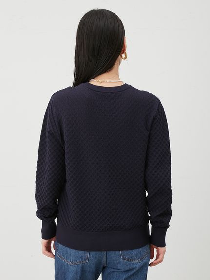 セットアップ対応】クロシェアンサンブルニットカーデ