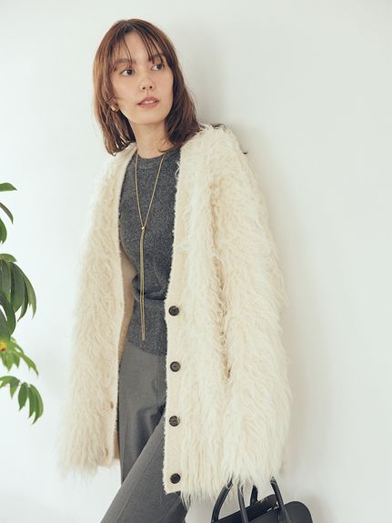 新宿未使用　ミラオーウェン　スパンコール　シャギーニット　赤 新宿未使用 ミラオーウェン スパンコール シャギーニット 赤 スコッチ