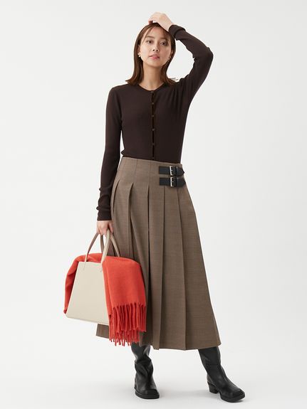 ベロアリブニットカーディガン(カーディガン)｜トップス｜Mila Owen