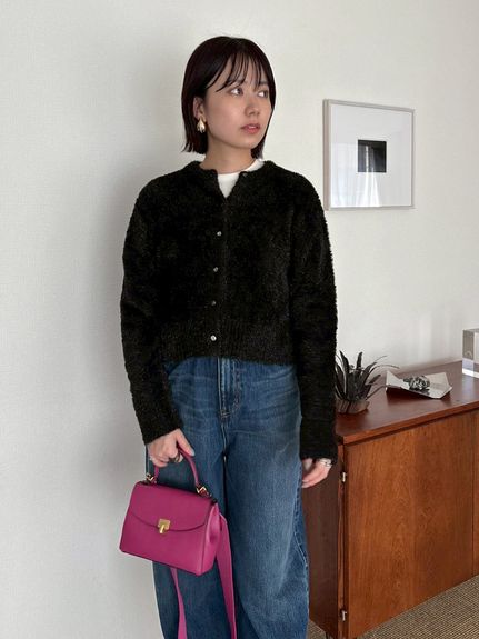 Mila Owenクルーネックシャギーニットカーデ クルーネックシャギーニットカーデ(カーディガン)｜トップス｜Mila