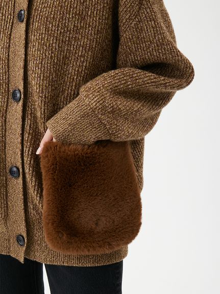 未使用　J&M DAVIDSON モヘヤ(ヤギ)　ウール　カーディガン　ブラウン 中古・古着通販】N.O.R.C (ノーク) モヘヤロングカーディガン ブラウン