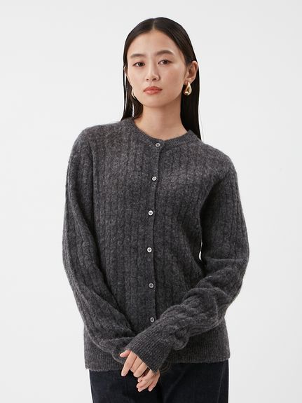 シアーケーブルアンサンブルカーディガン(カーディガン)｜トップス