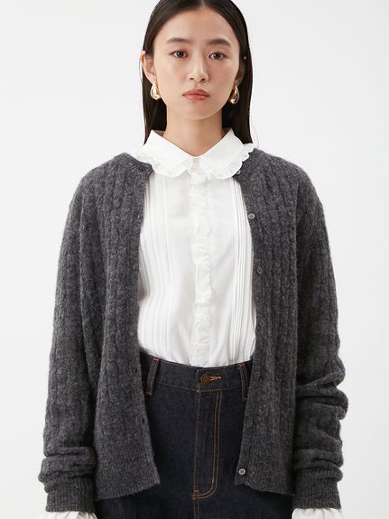 シアーケーブルアンサンブルカーディガン(カーディガン)｜トップス