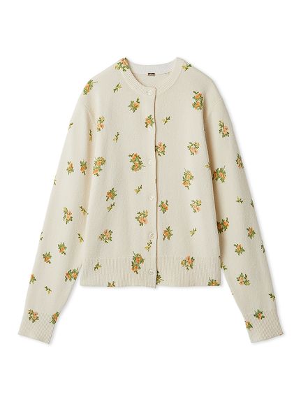 フラワープリントアンサンブルカーディガン(カーディガン)｜トップス