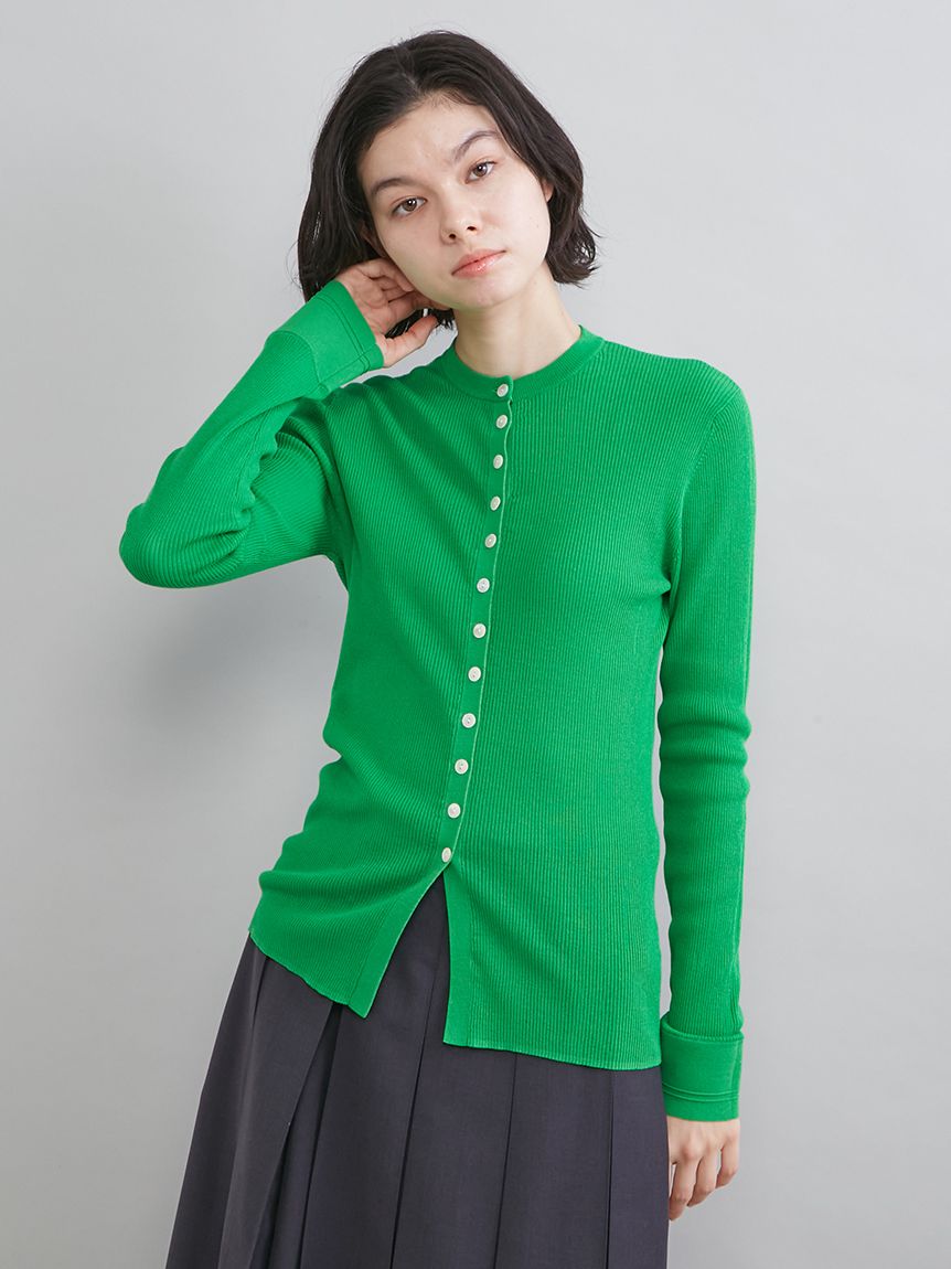 MILAOWENミラオーウェン　mohair blend グリーン カーディガン ミラオーウェン Mila Owen カーディガン ニット Vネック リブ 1 緑