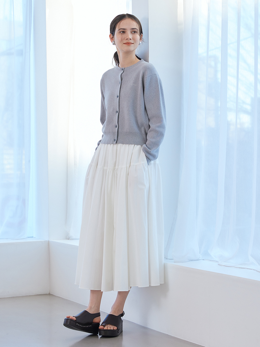 ウォッシャブル】【UVカット】クロップドフォルムカーディガン