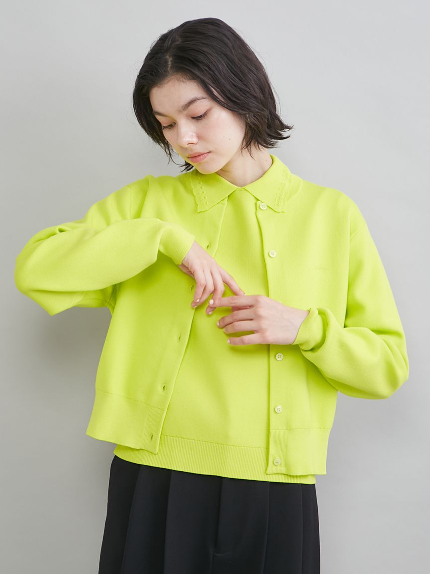 ウォッシャブル】【UVカット】クロップドフォルムカーディガン