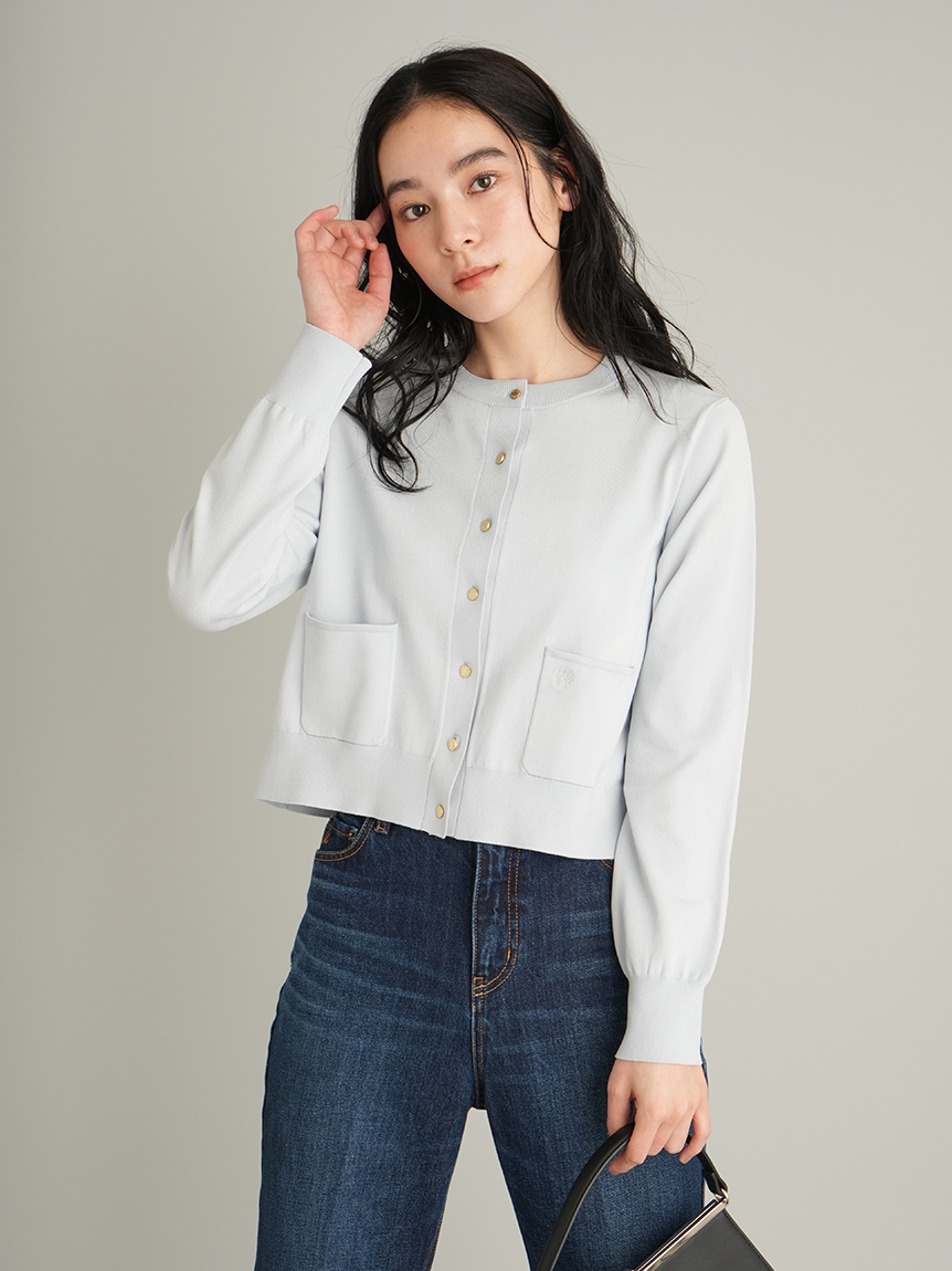 mila owen  カーディガン ウォッシャブル】【UVカット】クロップドフォルムカーディガン