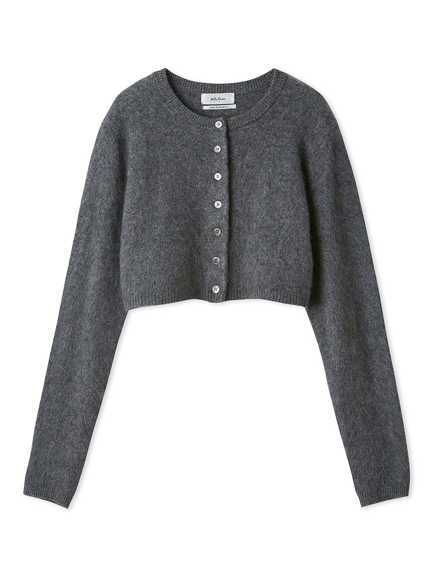 wool100％ミンクタッチ短丈カーディガン(カーディガン・ボレロ