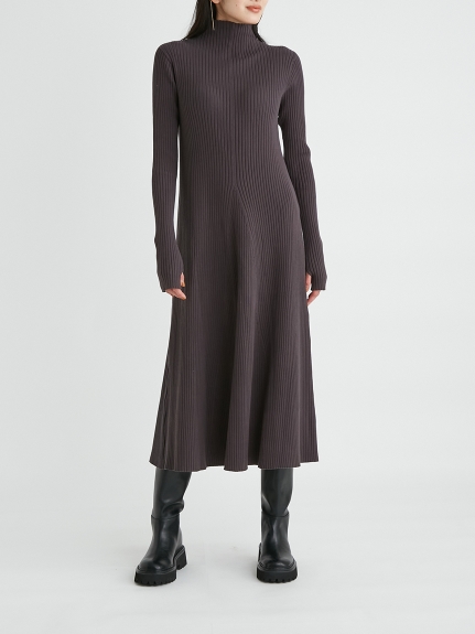 ハイネックマチフレアリブニットワンピース マキシ ロングワンピース ワンピース Mila Owen ミラオーウェン の通販サイト 公式