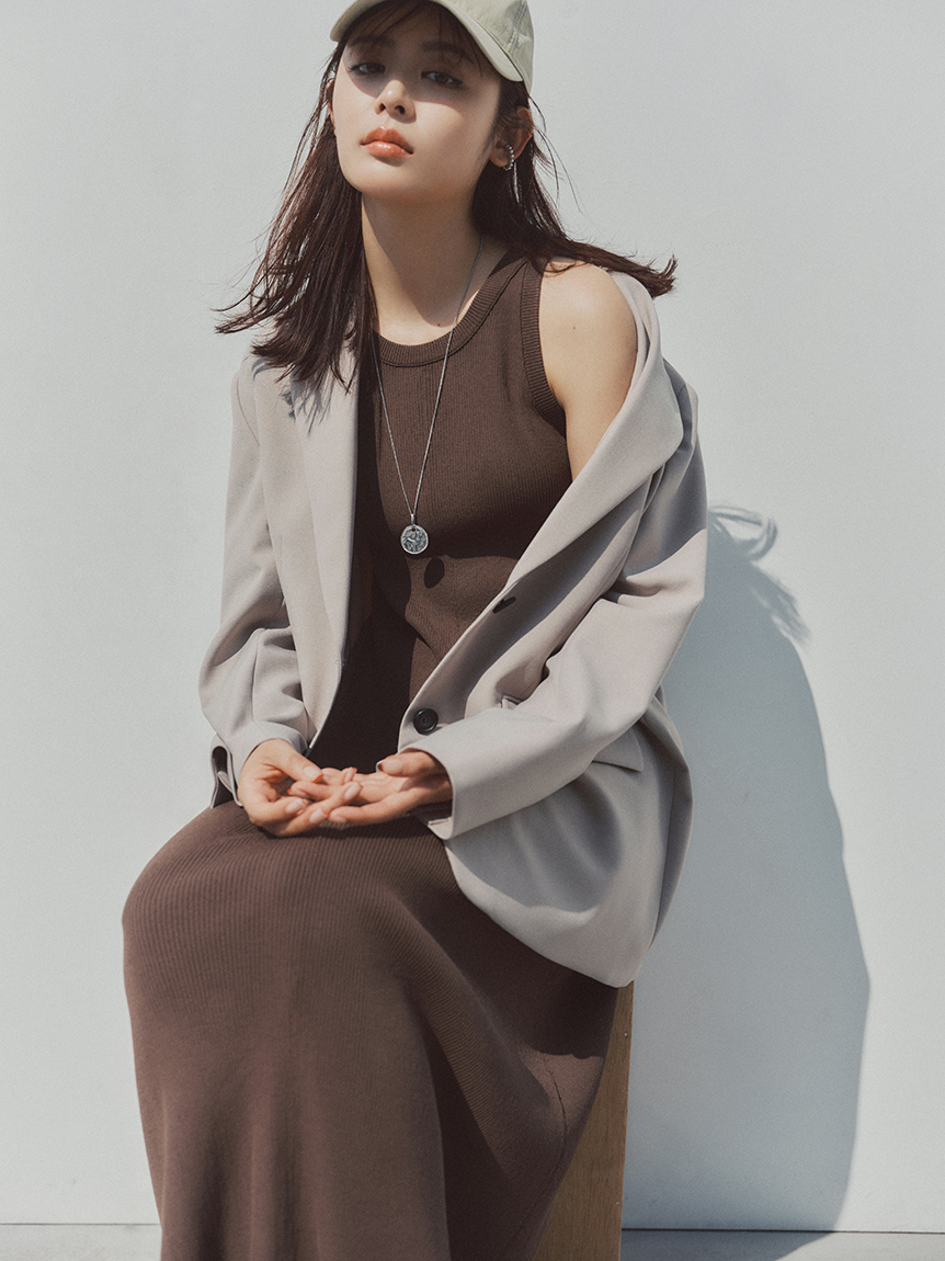 Mila Owenクルーネックアメスリニットワンピース クルーネックアメスリニットワンピース(膝丈ワンピース