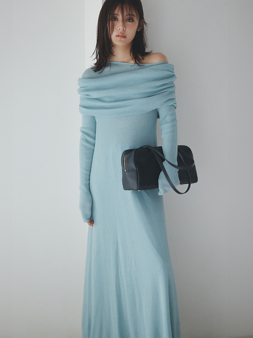 最終値下げ✨Mila owen 新作 リブニット&ワンピースセット Mila Owen ワンピース 「セットアイテム」2wayスヌードオフショル