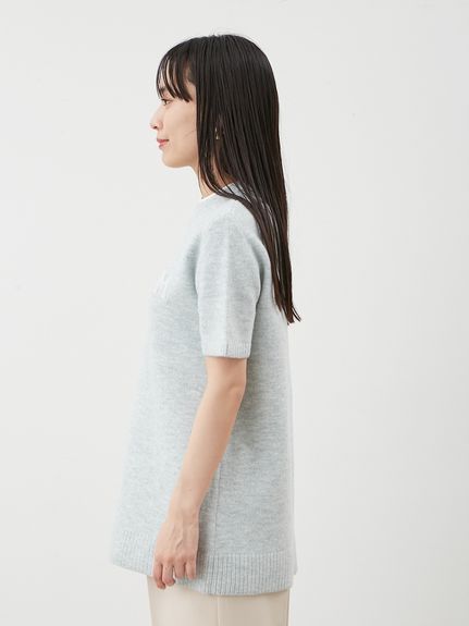 Mサガラウールブレンドミニニットワンピース(ニットワンピース