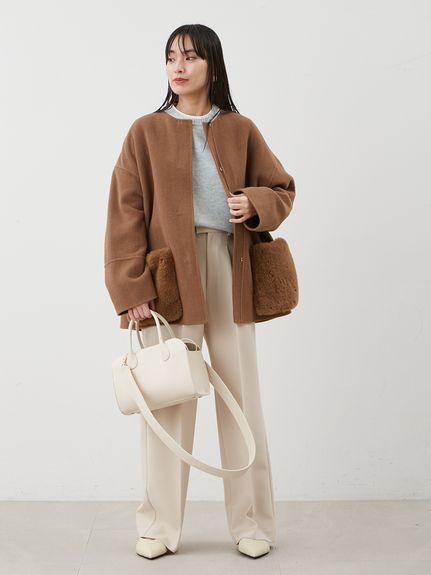 ◆ミュベールのオーストリッチ×ニットワンピース WEB限定アイテム】ドッキングニットワンピース/MM557405 – MISCH
