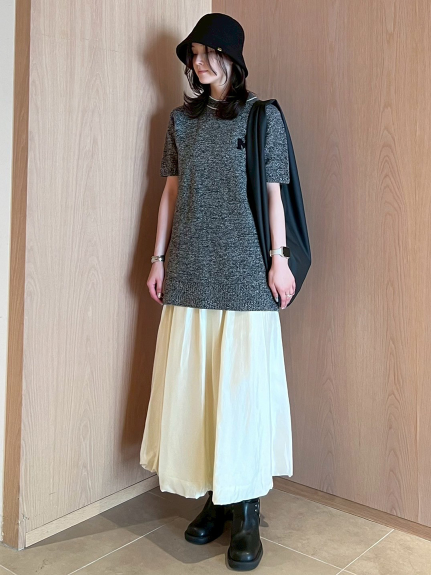 Mサガラウールブレンドミニニットワンピース(ニットワンピース