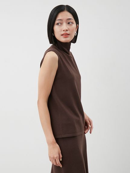 セットアイテム】ハイネックノースリニットナロースカートSET