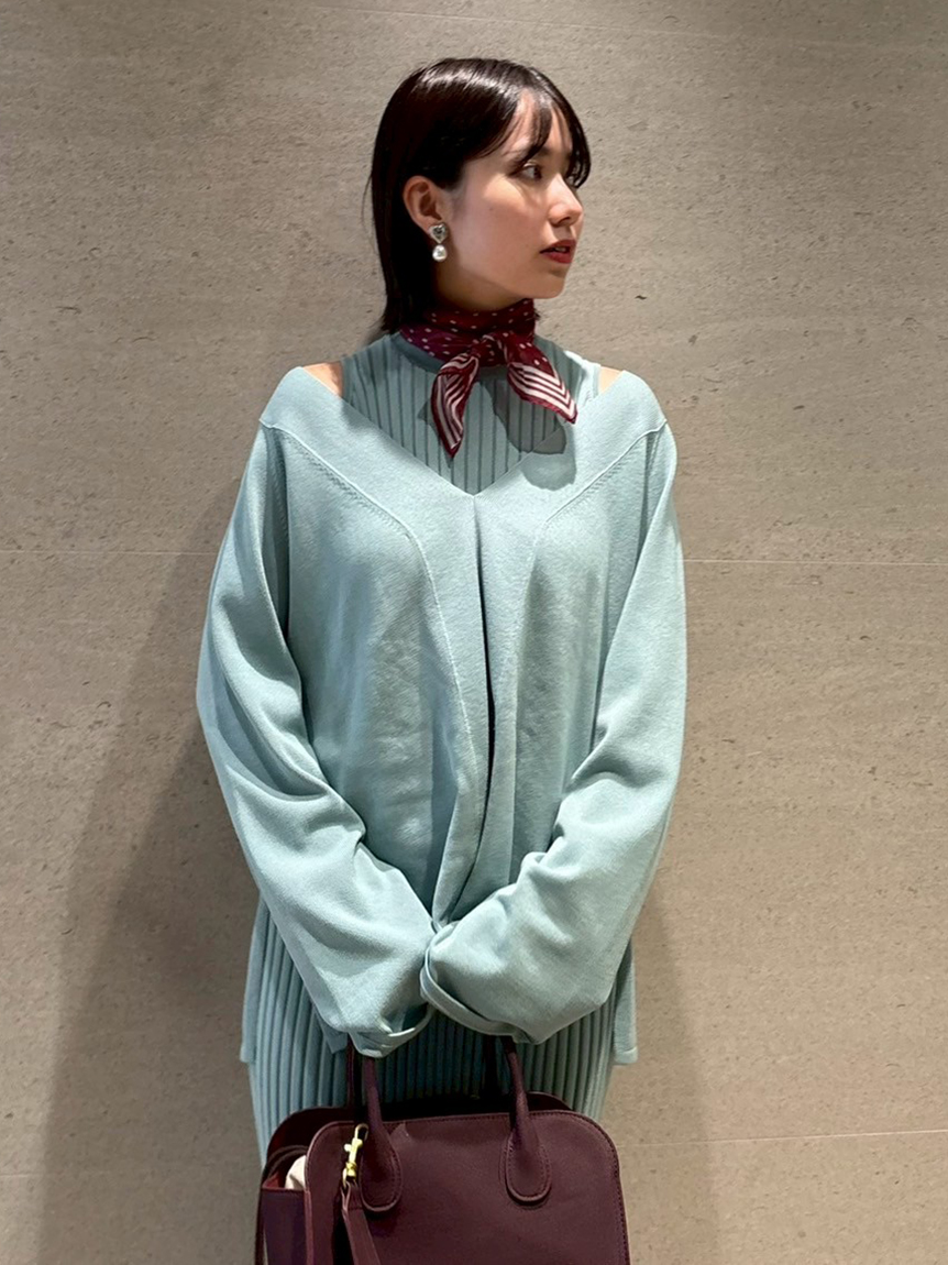 両得レイヤードニットワンピ(セットアップ)｜Mila Owen（ミラ