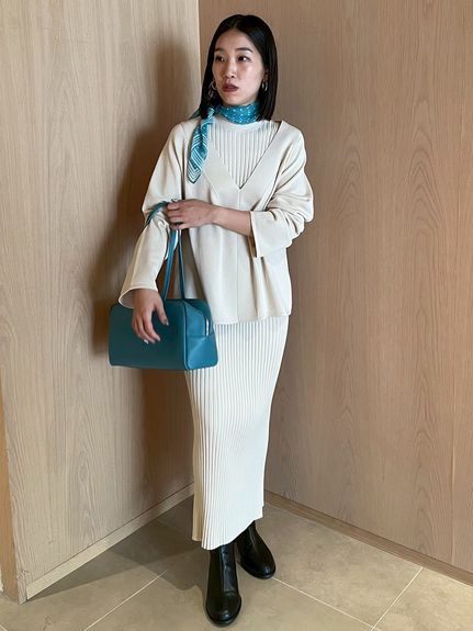 両得レイヤードニットワンピ(セットアップ)｜Mila Owen（ミラ