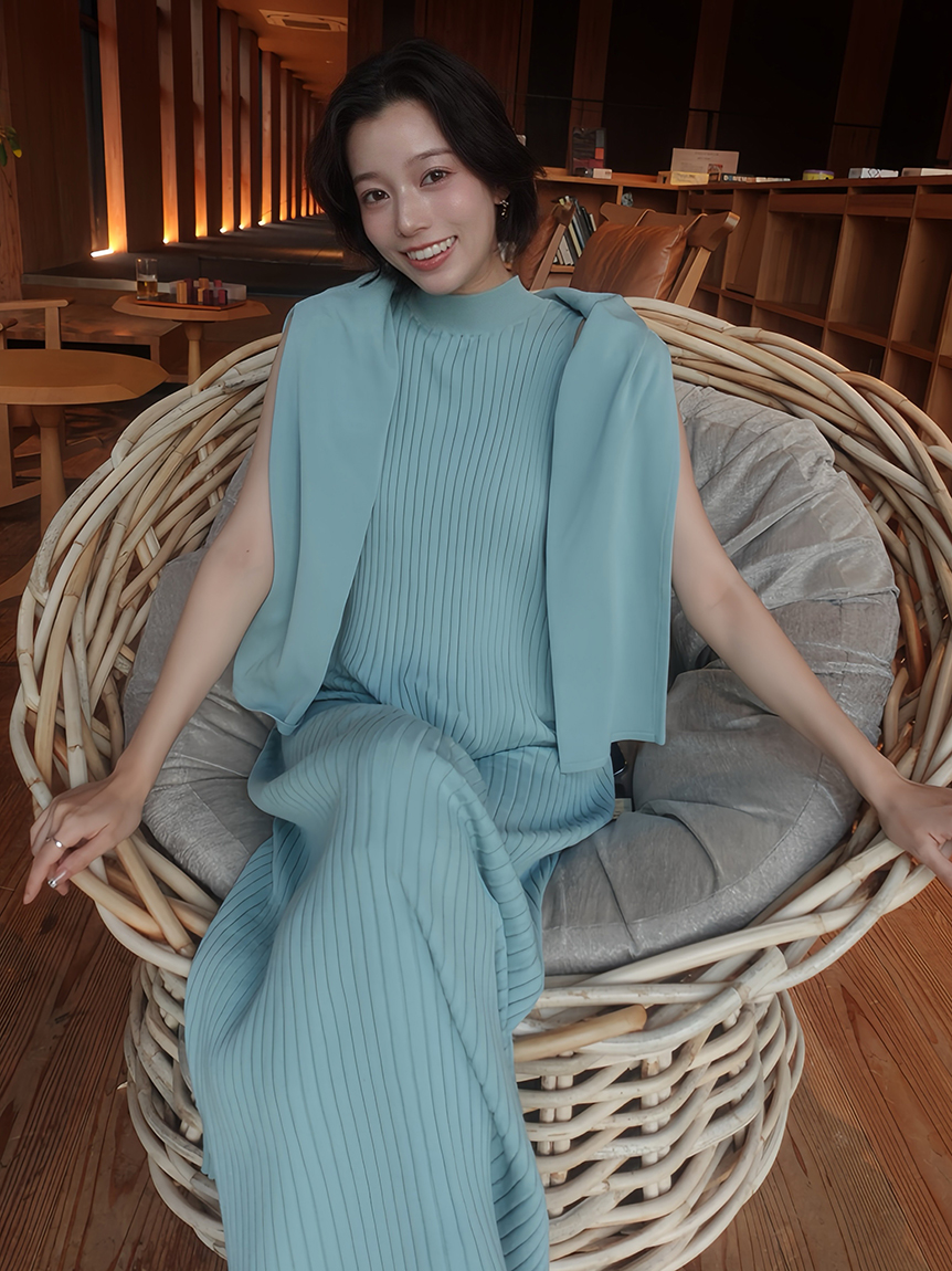 両得レイヤードニットワンピ(セットアップ)｜Mila Owen（ミラ