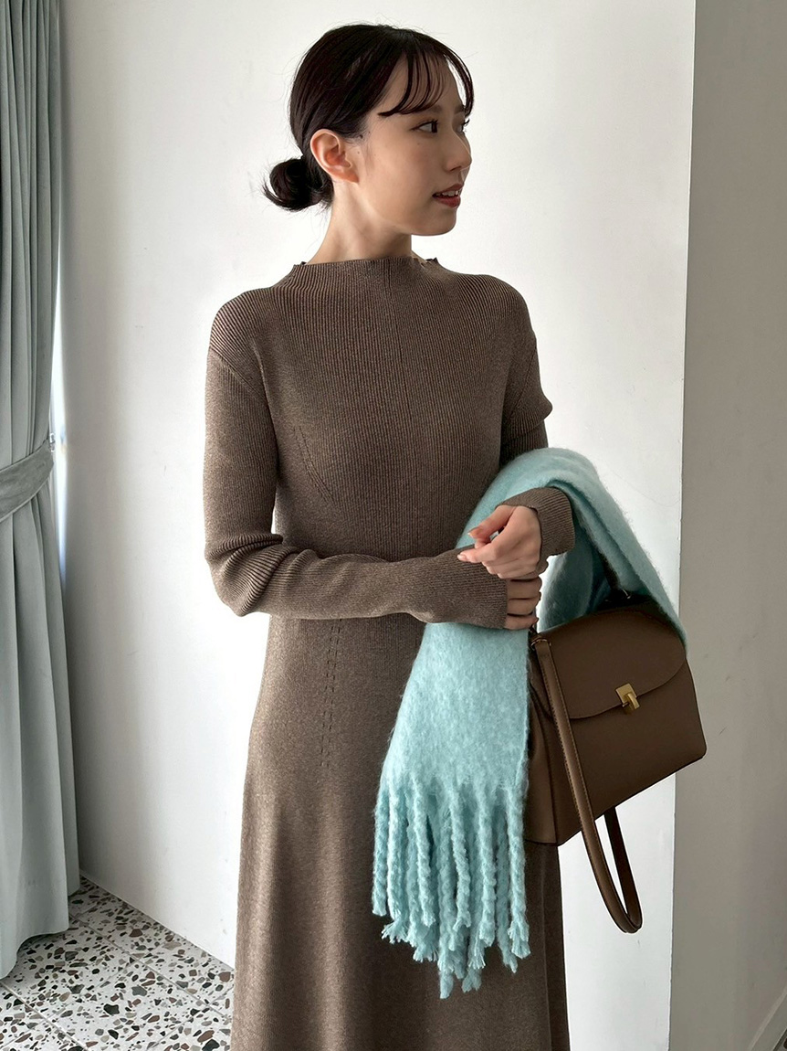 マルチWAYオフショルダーリブニットワンピース(ニットワンピース