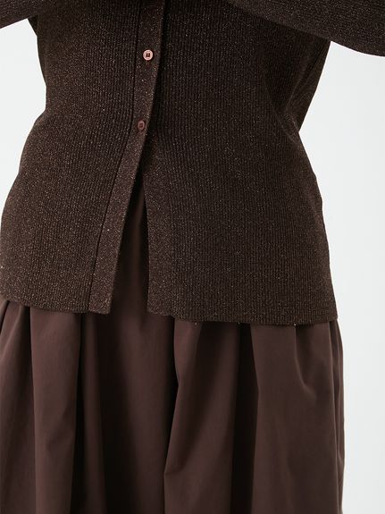 セットアイテム】ポロ衿ニットタックフレアスカートコーデSET