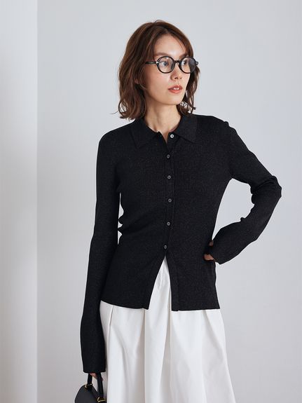 セットアイテム】ポロ衿ニットタックフレアスカートコーデSET