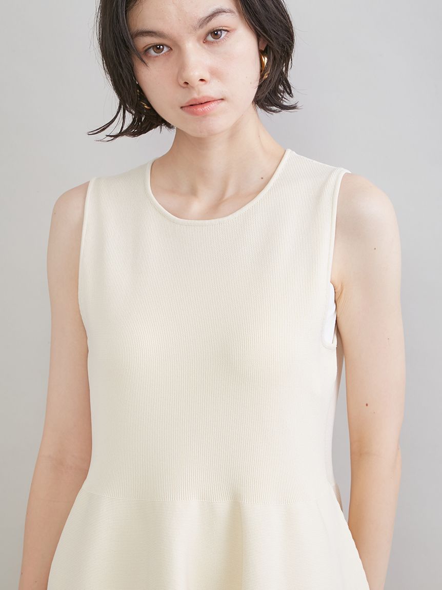 アンサンブルノースリホールガーメントワンピース(ニットワンピース