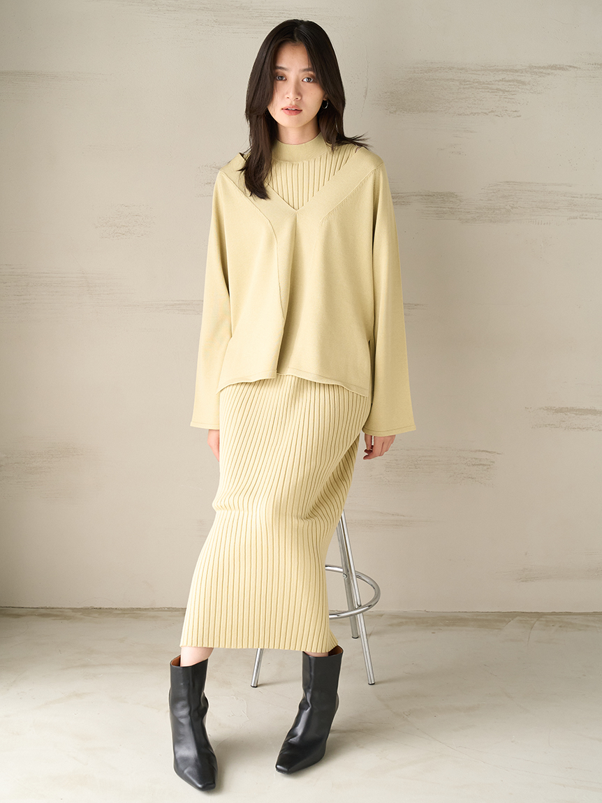 ニット2枚セット WEB限定】ニットセットアップ(ロングワンピース)｜ワンピース｜Mila