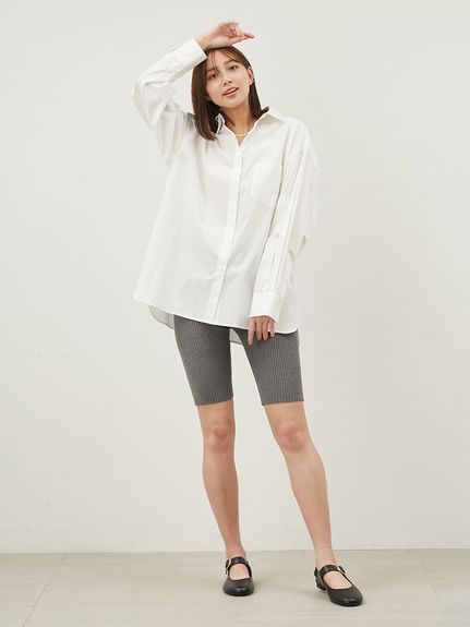 Liv ハーフレーパン＆ビブ　Mサイズ ハーフ丈リブニットサイクルパンツ【ウォッシャブル】(ロング