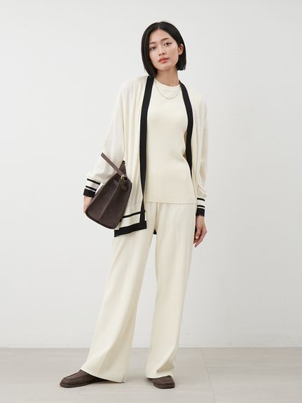 セットアップ対応】Wゴムシガレットニットパンツ(ニットパンツ