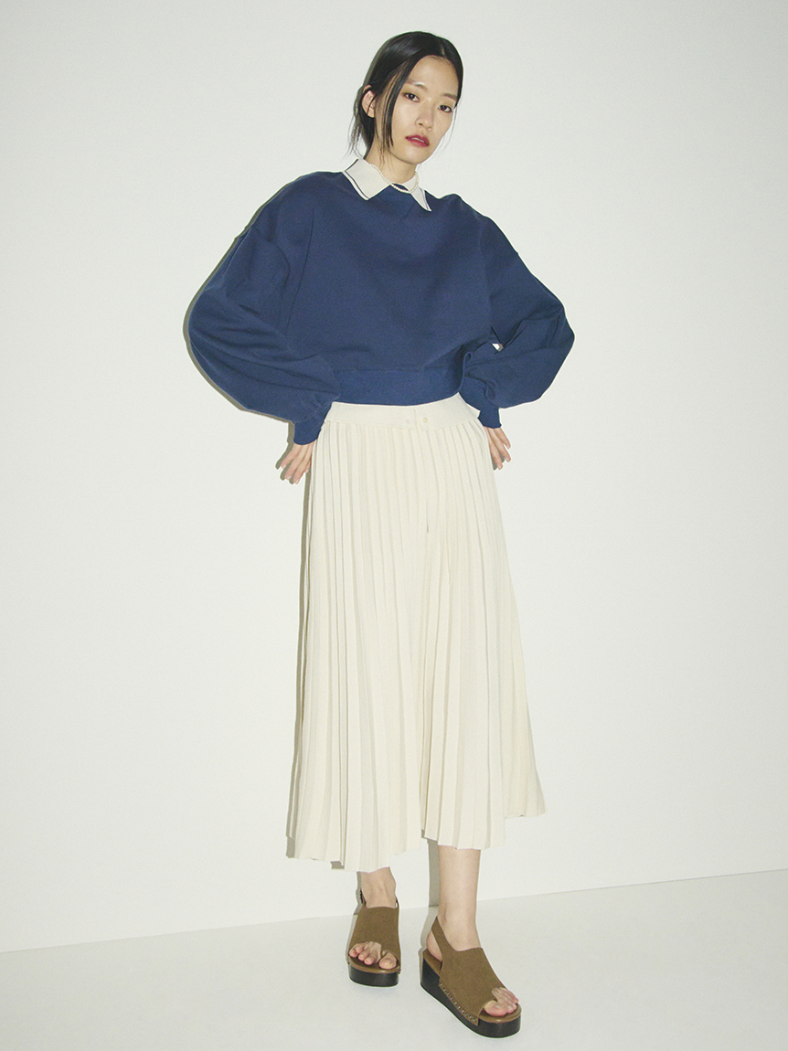 ニットプリーツスカート(ロングスカート)｜スカート｜Mila Owen（ミラ