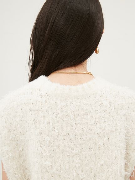 クルーネックノースリシャギーニット(ニット)｜トップス｜Mila Owen 