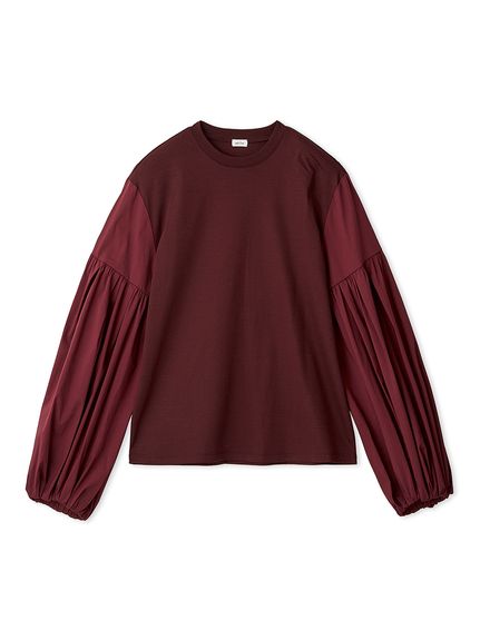 パフスリーブブラウスケーブルニットベストSET(ニット