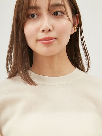Mila Owen｜構築シルエットトレーナー見えシアーニット