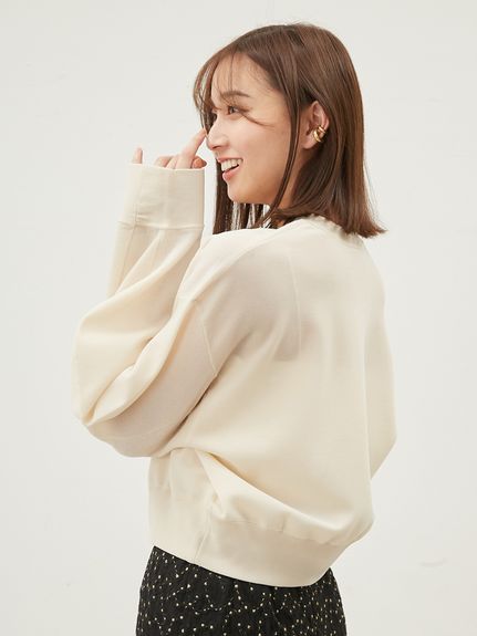 Mila Owen｜構築シルエットトレーナー見えシアーニット