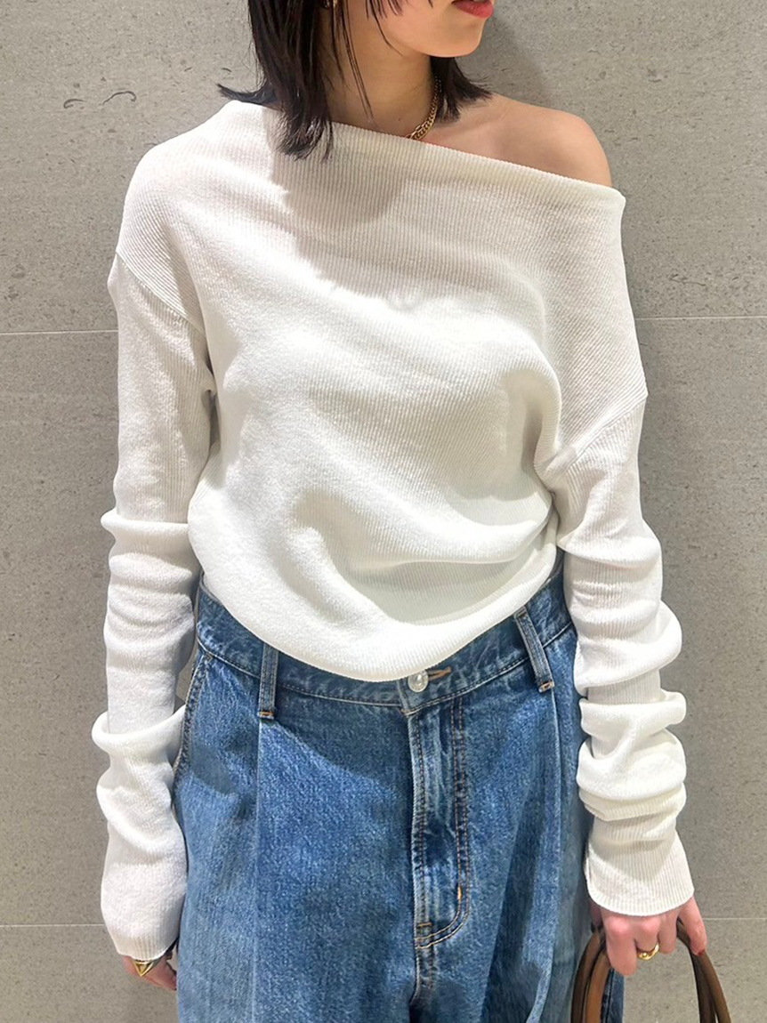 オーガニックコットンオフショルニット(ニット)｜トップス｜Mila
