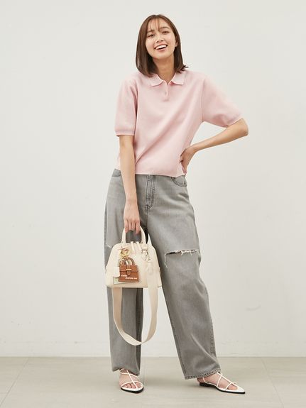 フォルムスリーブポロニット(ニット)｜トップス｜Mila Owen
