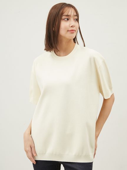 オーバーサイズニットTシャツ【ウォッシャブル】(カットソー