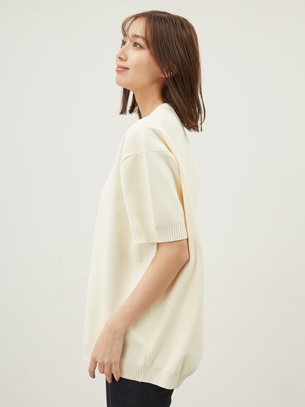 オーバーサイズニットTシャツ【ウォッシャブル】(カットソー