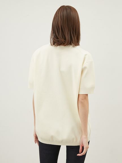 オーバーサイズニットTシャツ【ウォッシャブル】(カットソー