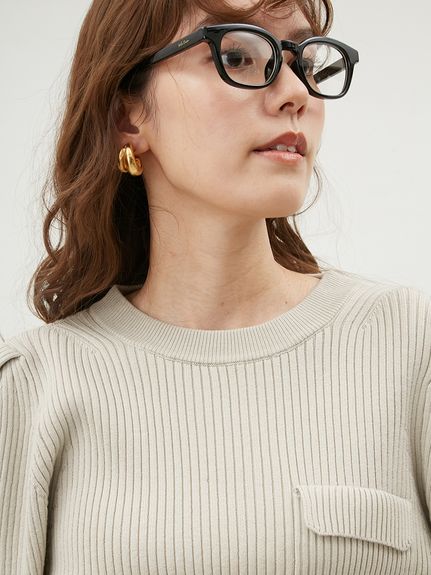 フラップデザインパフスリーブニット(ニット)|トップス|Mila フラップデザインパフスリーブニット(ニット)|トップス|Mila